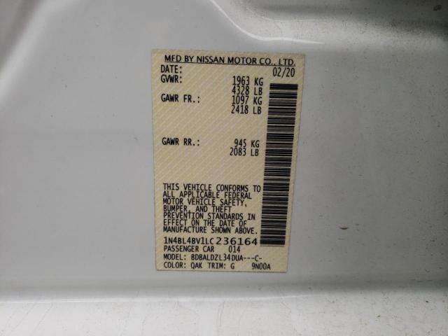2020 NISSAN ALTIMA S 1N4BL4BV1LC236164
