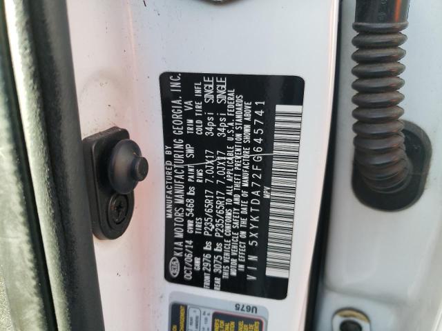 2015 KIA SORENTO LX 5XYKTDA72FG645741