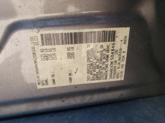 2021 NISSAN MAXIMA SV 1N4AA6CV2MC504846