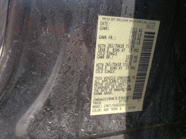 2017 NISSAN TITAN S 1N6AA1EJ9HN539687