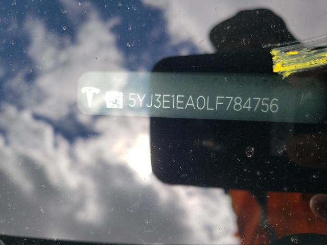 2020 TESLA MODEL 3 5YJ3E1EA0LF784756