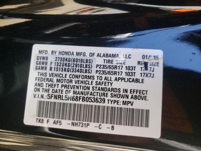 2015 HONDA ODYSSEY EX 5FNRL5H68FB053639