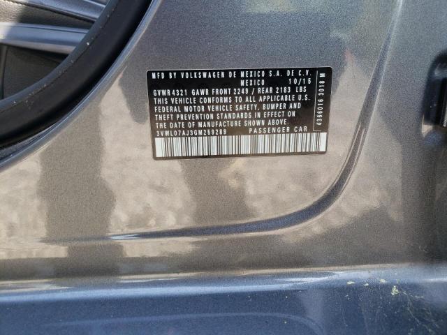 2016 VOLKSWAGEN JETTA SEL 3VWL07AJ3GM259289