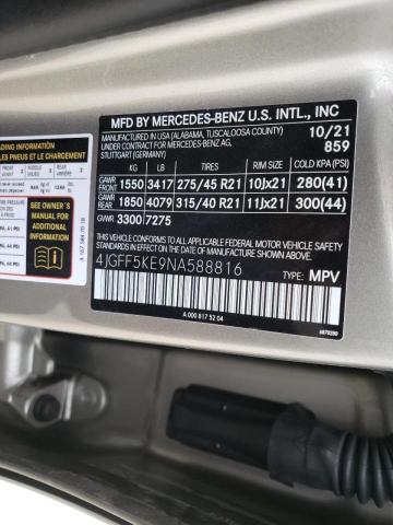 2022 MERCEDES-BENZ 450 4JGFF5KE9NA588816