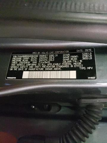 2017 VOLVO XC60 T6 DY YV449MRRXH2064592