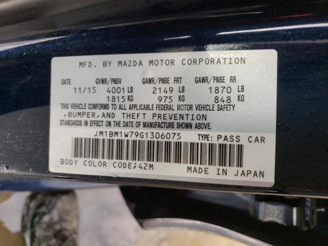 2016 MAZDA 3 TOURING JM1BM1W79G1306075