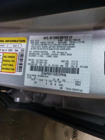 2016 FORD FUSION SE 3FA6P0H71GR359946