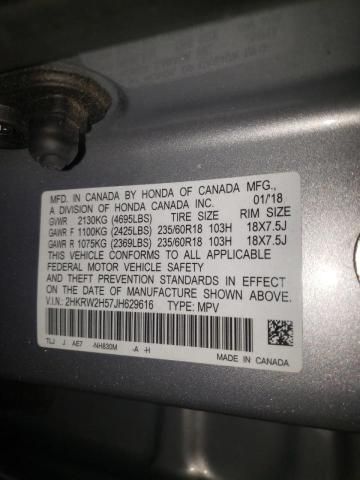 2HKRW2H57JH629616 Honda Cr-V Ex 2018. Фото: 9