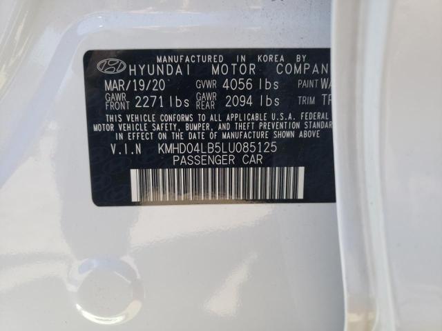 2020 HYUNDAI ELANTRA SP KMHD04LB5LU085125