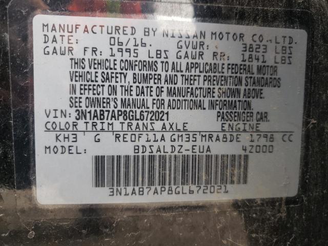 3N1AB7AP8GL672021 Nissan SENTRA S