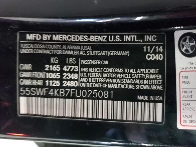 55SWF4KB7FU025081 Mercedes-Benz C 300 4Mat 2015. Фото: 9
