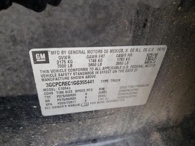 2016 CHEVROLET SILVERADO 3GCPCREC1GG355441