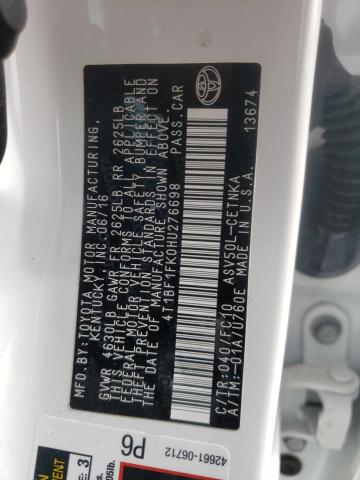 2017 TOYOTA CAMRY LE 4T1BF1FK0HU276698