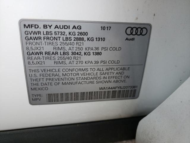 2018 AUDI SQ5 PREMIU WA1A4AFY5J2073361