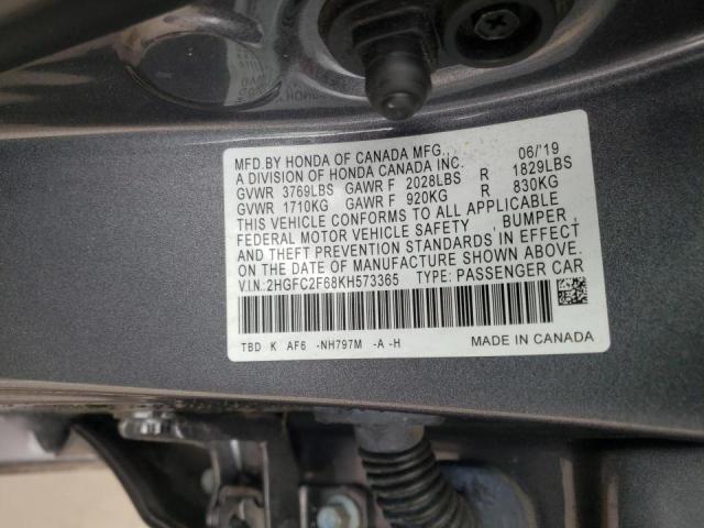2019 HONDA CIVIC LX 2HGFC2F68KH573365