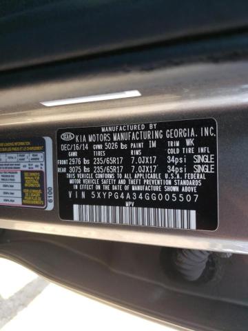 2016 KIA SORENTO LX 5XYPG4A34GG005507