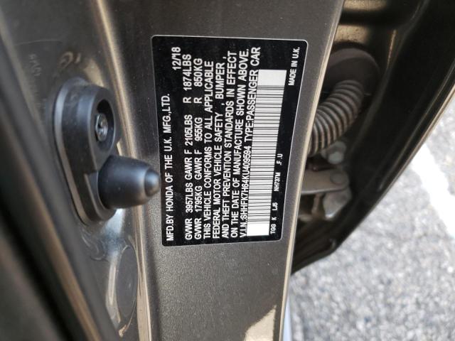2019 HONDA CIVIC EX SHHFK7H64KU409594
