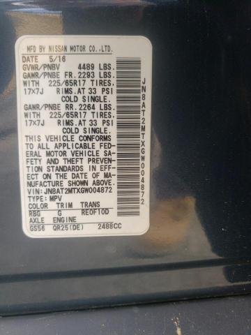 2016 NISSAN ROGUE S JN8AT2MTXGW004872