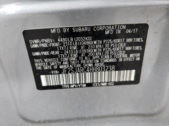 2017 SUBARU FORESTER 2 JF2SJARC4HH803238