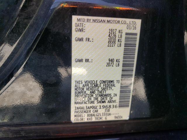 2016 NISSAN ALTIMA 2.5 1N4AL3AP0GC196836