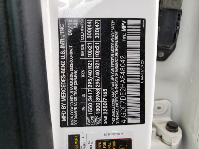 2017 MERCEDES-BENZ GLS 550 4M 4JGDF7DE2HA848042