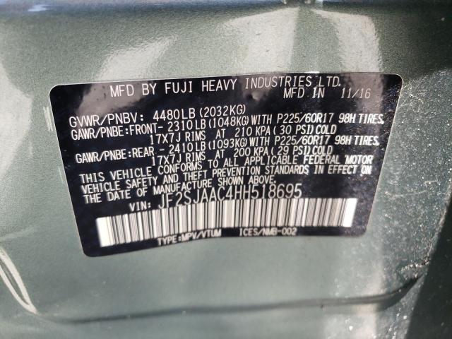 2017 SUBARU FORESTER 2 JF2SJAAC4HH518695