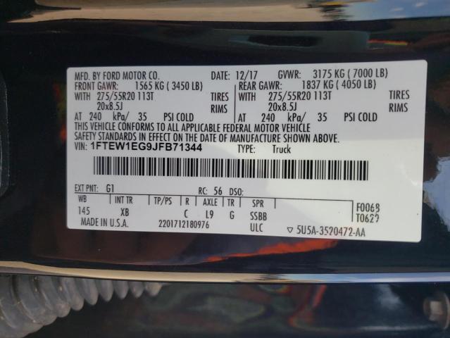 2018 FORD F150 SUPER 1FTEW1EG9JFB71344