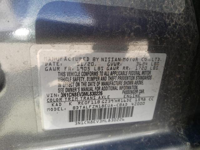 2021 NISSAN VERSA SV 3N1CN8EV3ML830226
