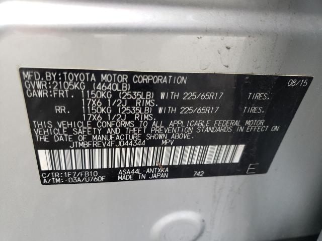 2015 TOYOTA RAV4 LE JTMBFREV4FJ044344