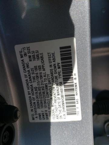 2015 HONDA CR-V LX 2HKRM4H38FH691758