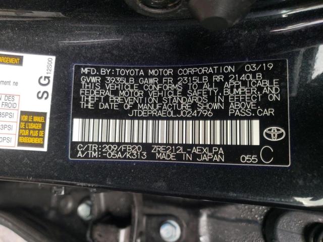 2020 TOYOTA COROLLA LE JTDEPRAE0LJ024796
