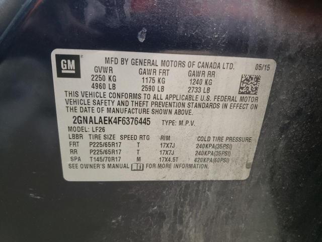 2015 CHEVROLET EQUINOX LS 2GNALAEK4F6376445