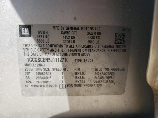 2018 CHEVROLET COLORADO L 1GCGSCEN5J1112710