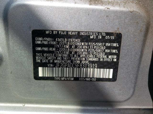JF2GPADC9F8313919 Subaru Xv Crosstr 2015. Фото: 9