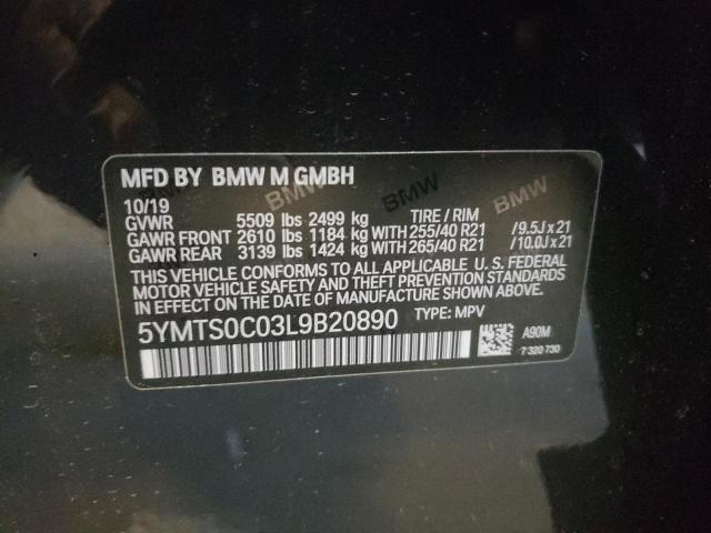 2020 BMW X3 M COMPE 5YMTS0C03L9B20890