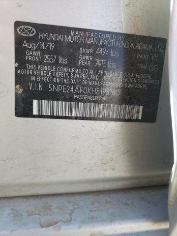 2019 HYUNDAI SONATA SE 5NPE24AF0KH819316