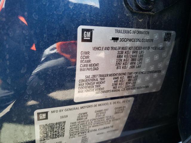 2020 CHEVROLET SILVERADO 3GCPWCED5LG188976