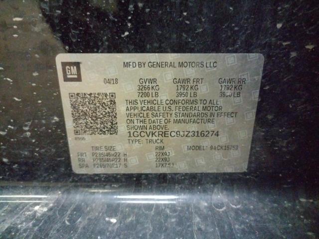 2018 CHEVROLET 1500 SILVE 1GCVKREC9JZ316274