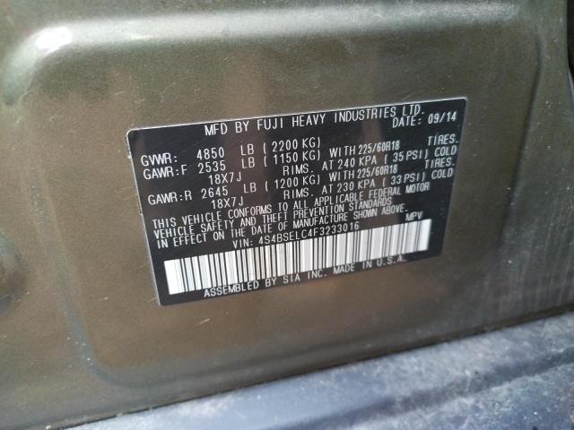 2015 SUBARU OUTBACK 3. 4S4BSELC4F3233016