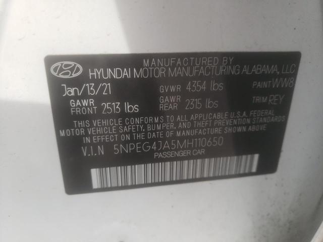 5NPEG4JA5MH110650 Hyundai Sonata Se 2021. Фото: 9