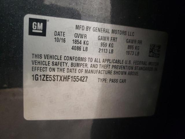 2017 CHEVROLET MALIBU LT 1G1ZE5STXHF155427