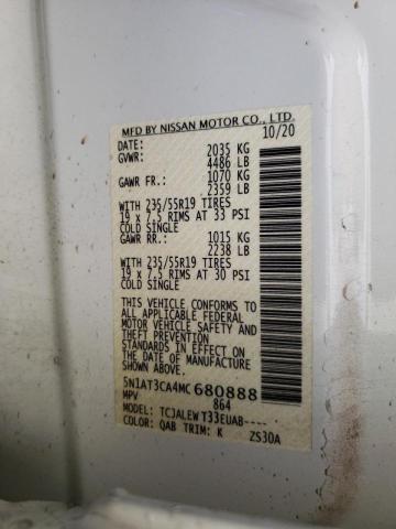 2021 NISSAN ROGUE SL 5N1AT3CA4MC680888