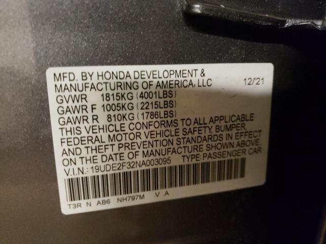 2022 ACURA ILX 19UDE2F32NA003095