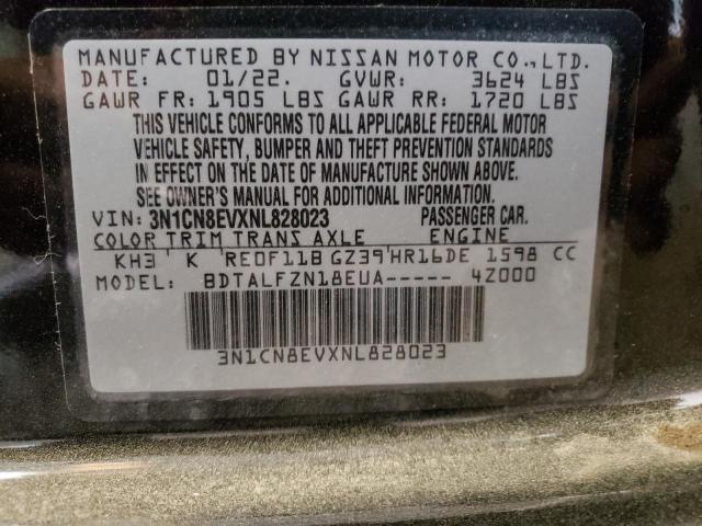 2022 NISSAN VERSA SV 3N1CN8EVXNL828023