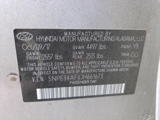 2018 HYUNDAI SONATA SPO 5NPE34AF6JH661673