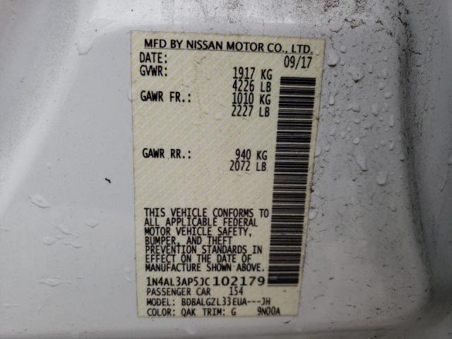2018 NISSAN ALTIMA 2.5 1N4AL3AP5JC102179