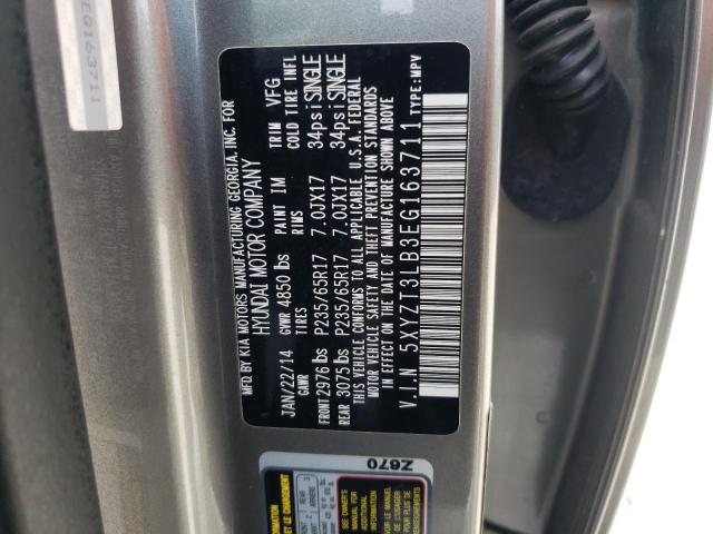 5XYZT3LB3EG163711 Hyundai Santa Fe S 2014. Фото: 9