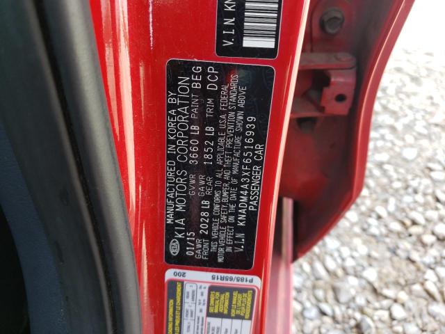 2015 KIA RIO LX KNADM4A3XF6516939