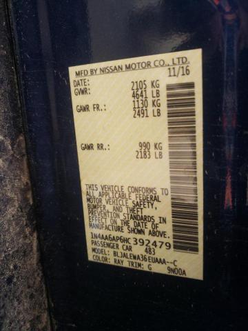 2017 NISSAN MAXIMA 1N4AA6AP6HC392479