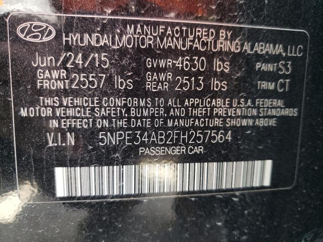 2015 HYUNDAI SONATA SPO 5NPE34AB2FH257564